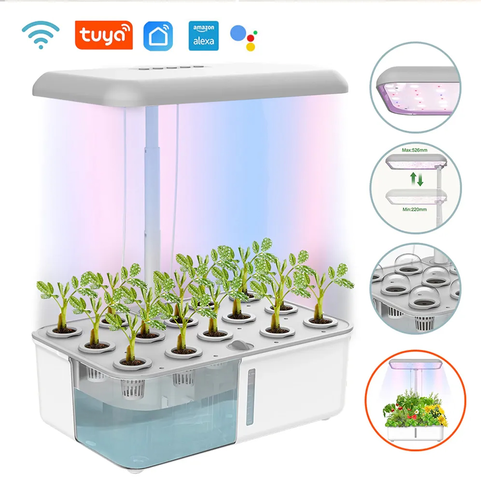 Smart Garden Click And Grow - Tuya WiFi Plant Hydroponics System Growing