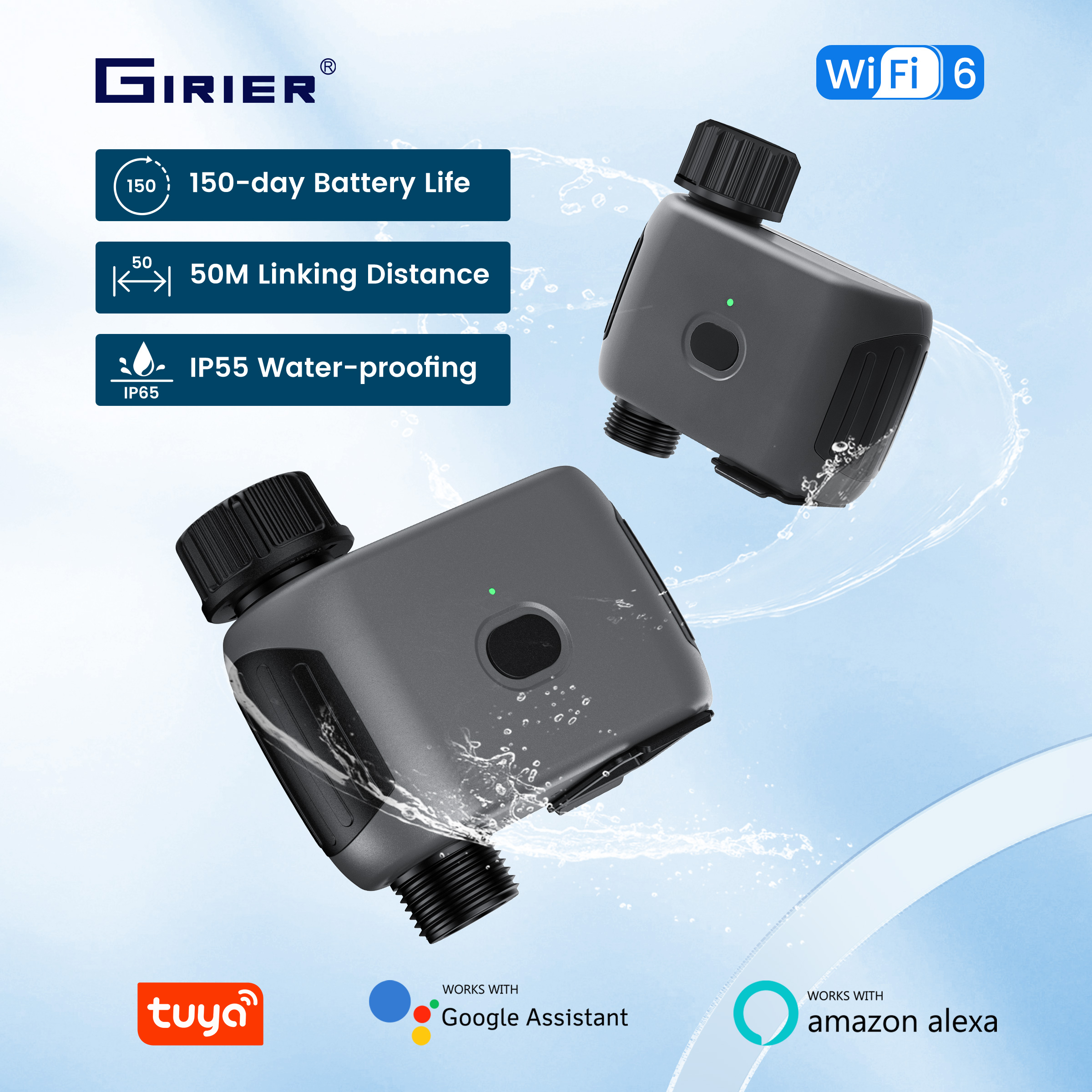 Smart Garden Sphagnum Moss - GIRIER Tuya Smart Water Timer WiFi