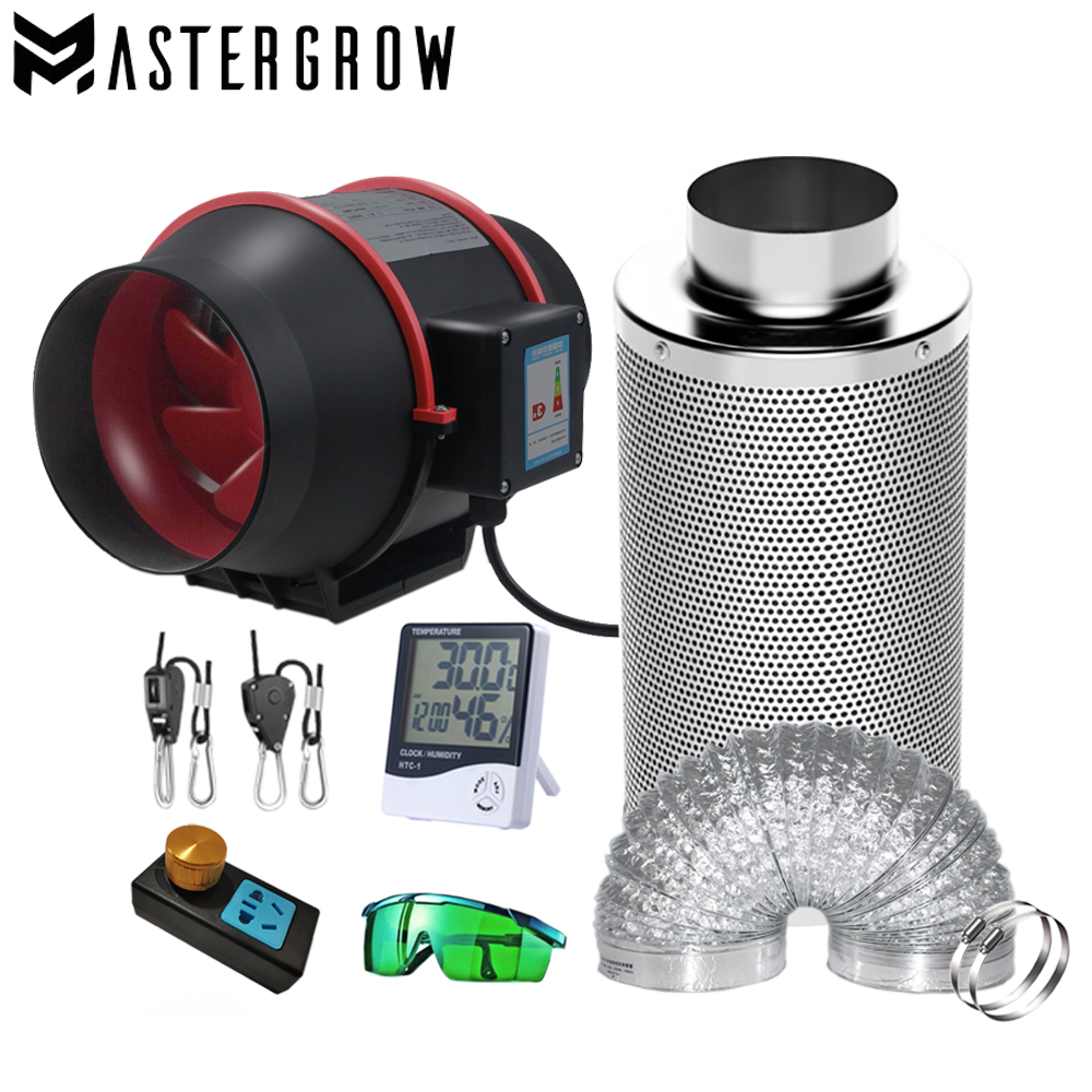 Grow Tent Complete Kit - 4/5/6/8inch Duct Fan Full Kit Set