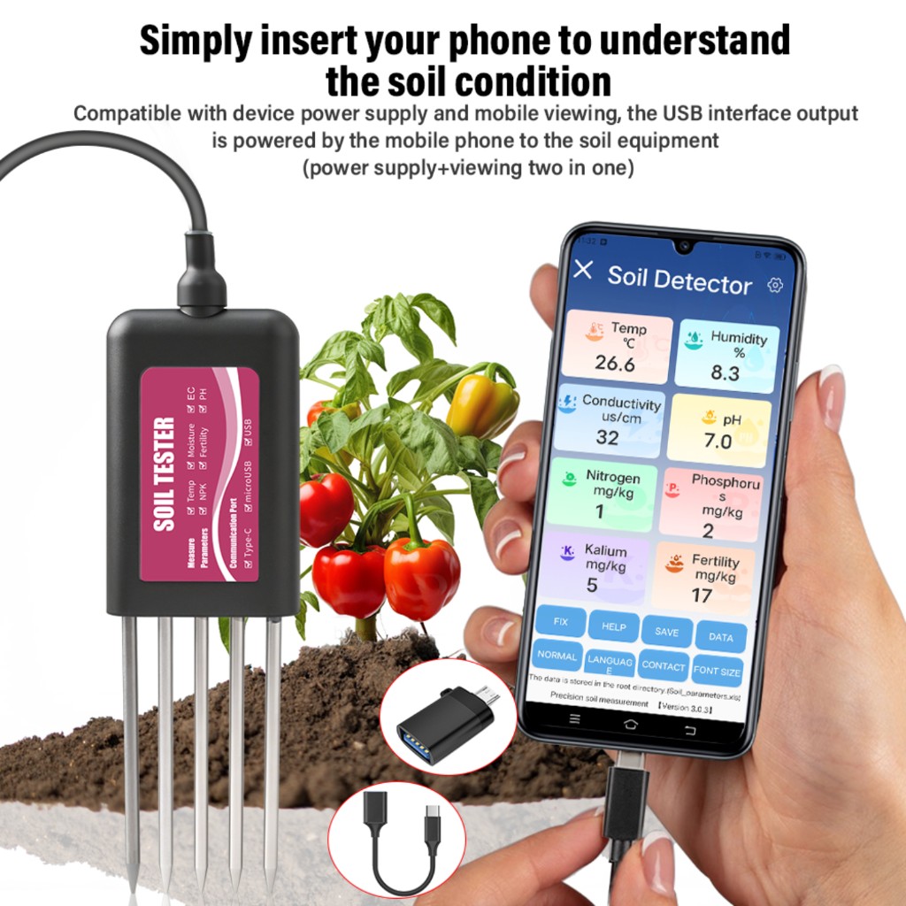 Smart Garden Products - 8-in-1 Garden Soil Tester NPK PH