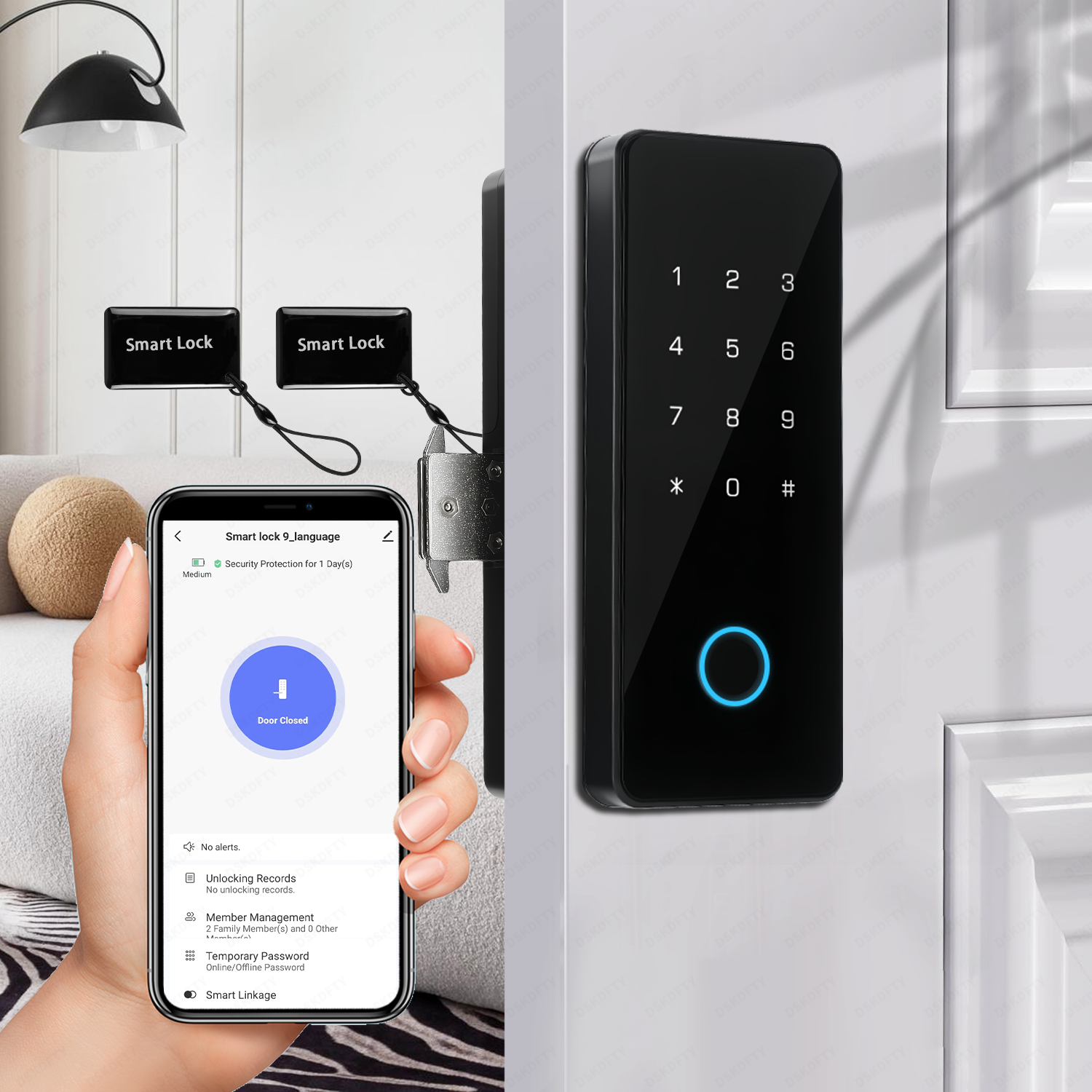 Smart Garden Lock - Smart Fingerprint Door Lock for Sliding