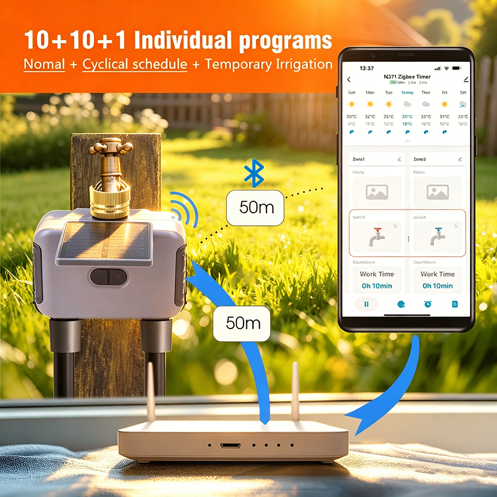 Tuay Smart Solar 2-Zone Wateri - Smart Garden Products ulasan dan harga