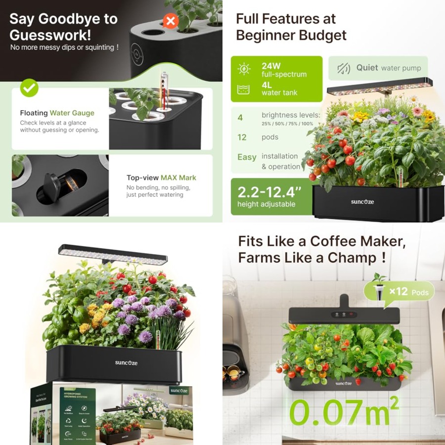 Hydroponics Growing System Kit - Indoor Herb Garden Kit ulasan dan harga
