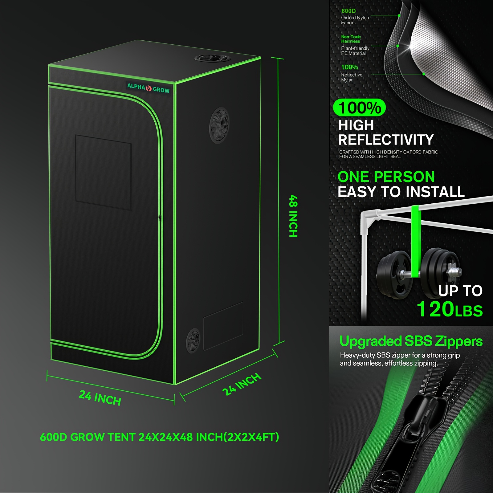 ALPHAGROW Complete 2x2ft Grow  - Grow Tent Complete Kit ulasan dan harga
