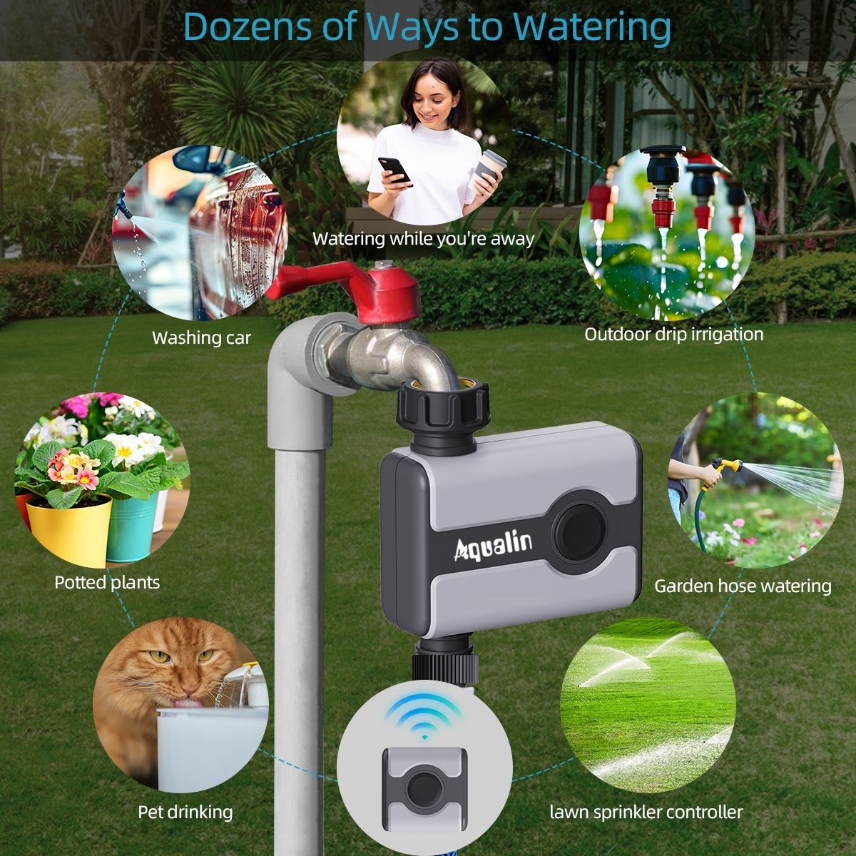 Aqualin WiFi Water Timer Tuya  - Smart Garden Products ulasan dan harga