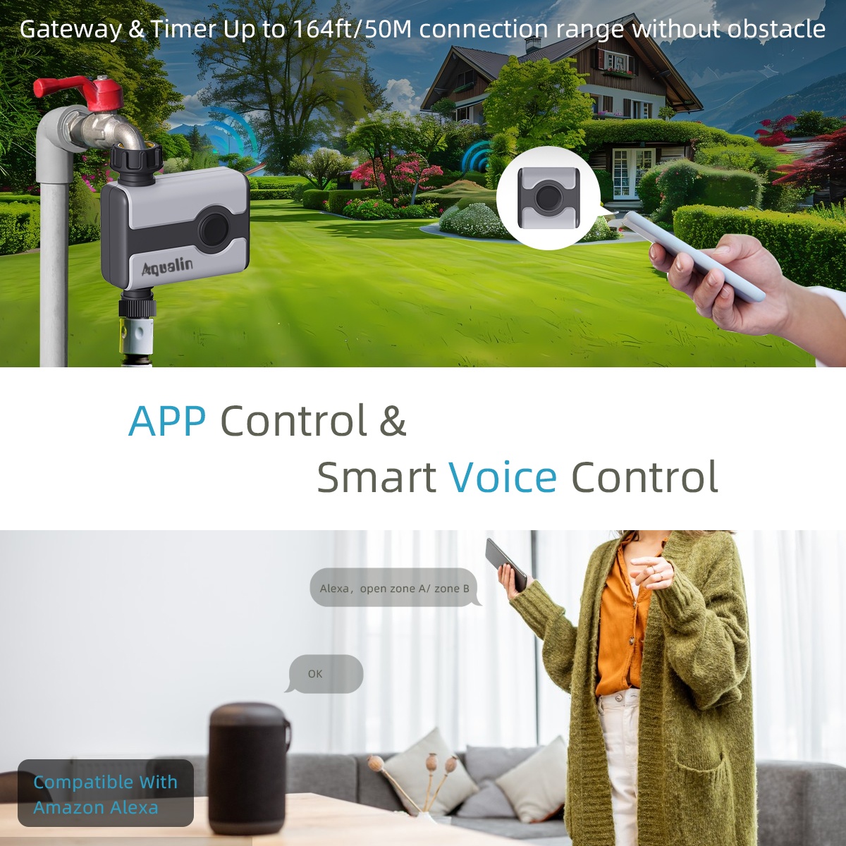 Aqualin WiFi Water Timer Tuya  - Smart Garden Products ulasan dan harga