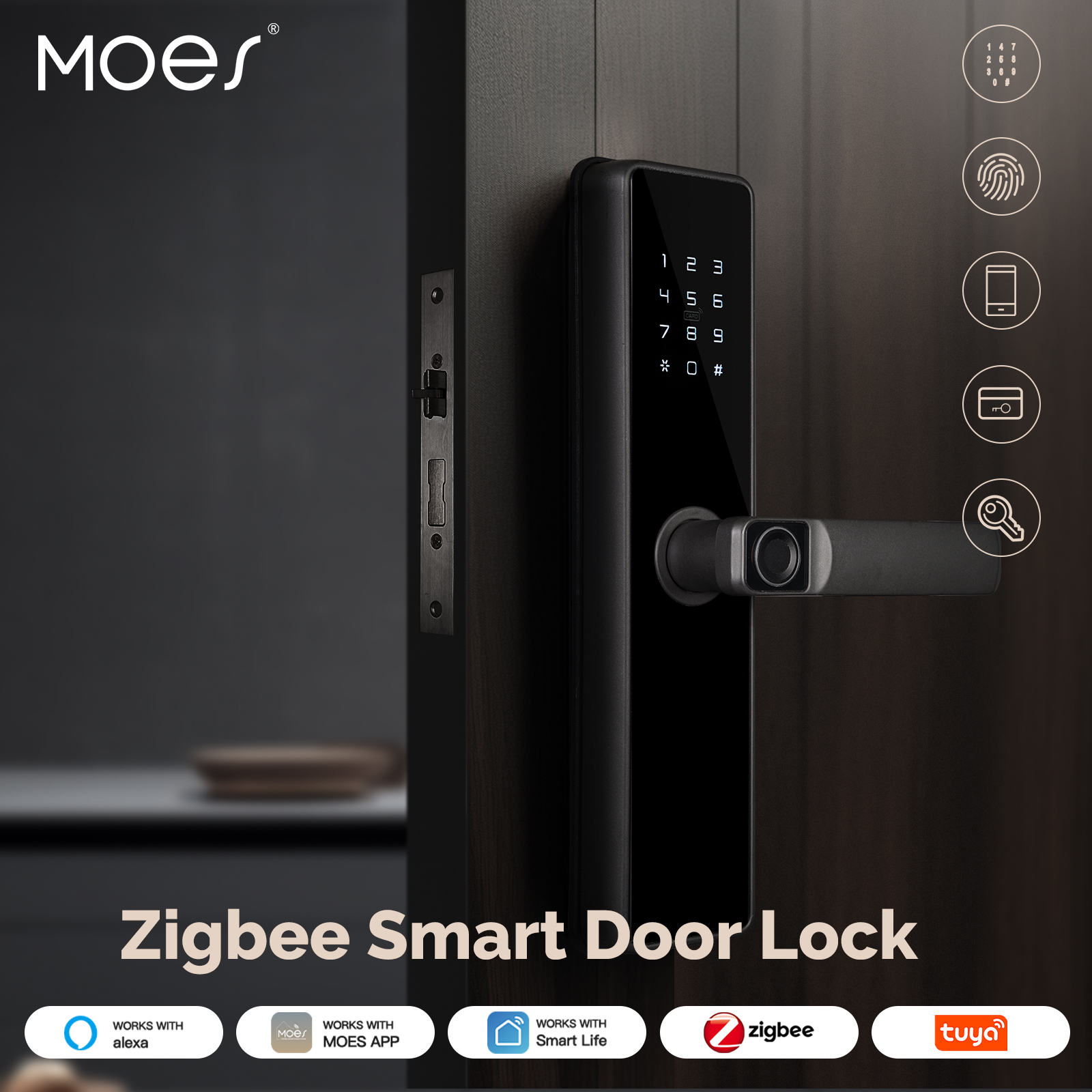 MOES Tuya ZigBee Smart Door Lo - Smart Garden Lock ulasan dan harga