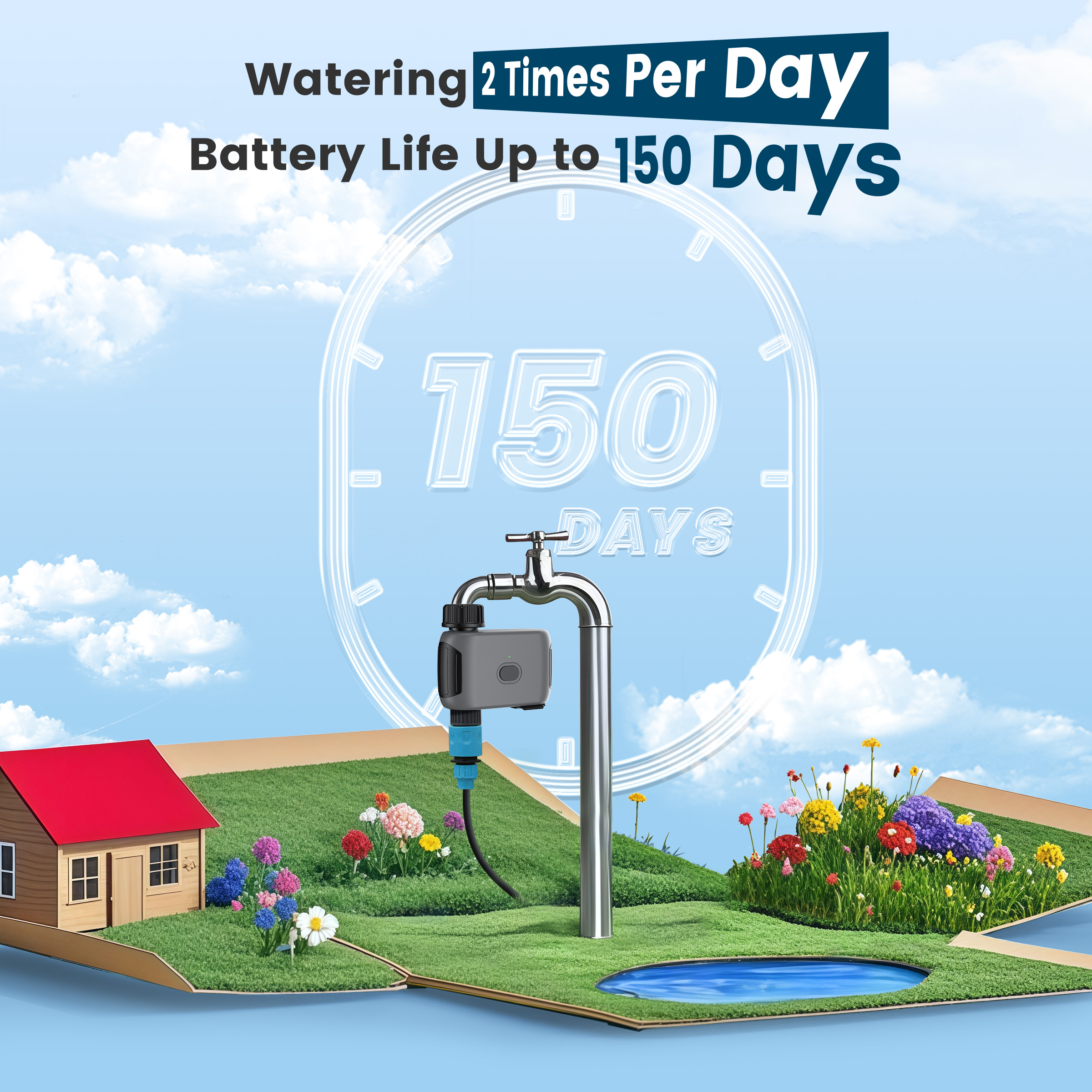 GIRIER Tuya Smart Water Timer  - Smart Garden Sphagnum Moss ulasan dan harga