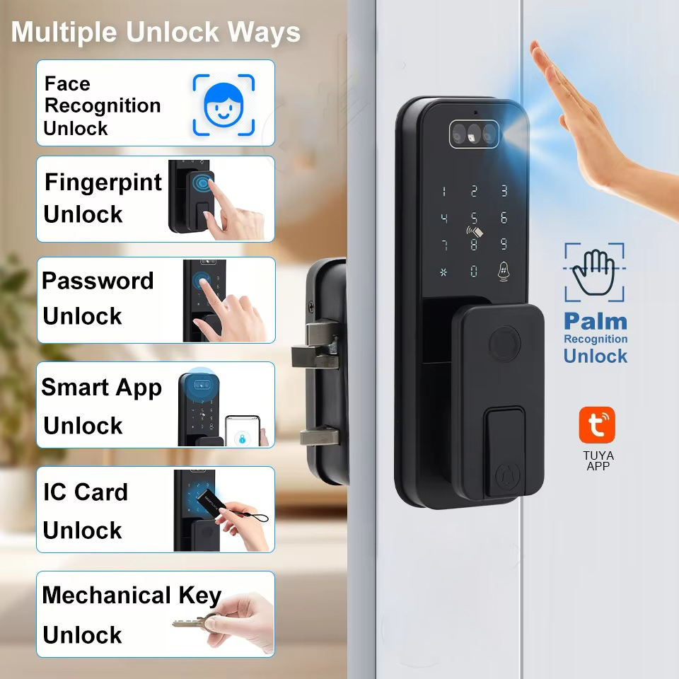 Tuya WiFi Smart Door Lock Face - Smart Garden Lock ulasan dan harga