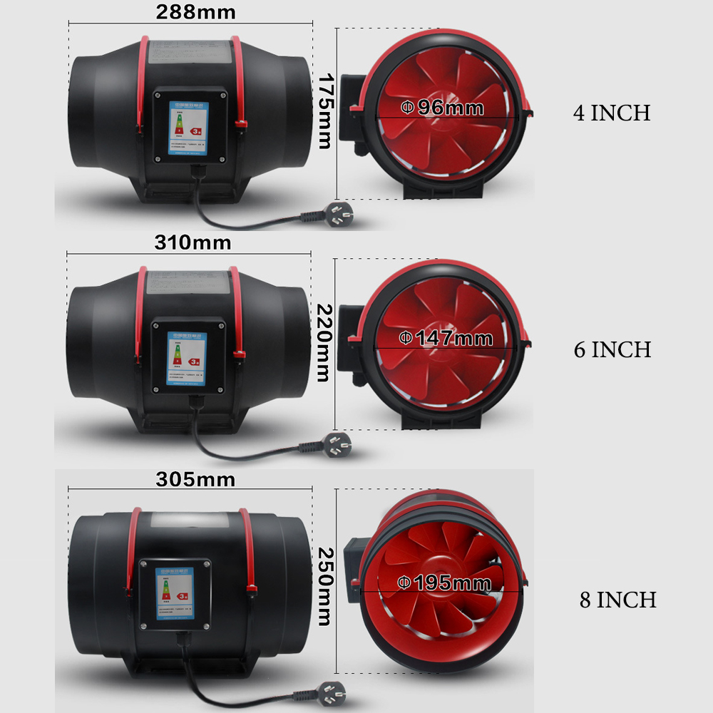 4/5/6/8inch Duct Fan Full Kit  - Grow Tent Complete Kit ulasan dan harga