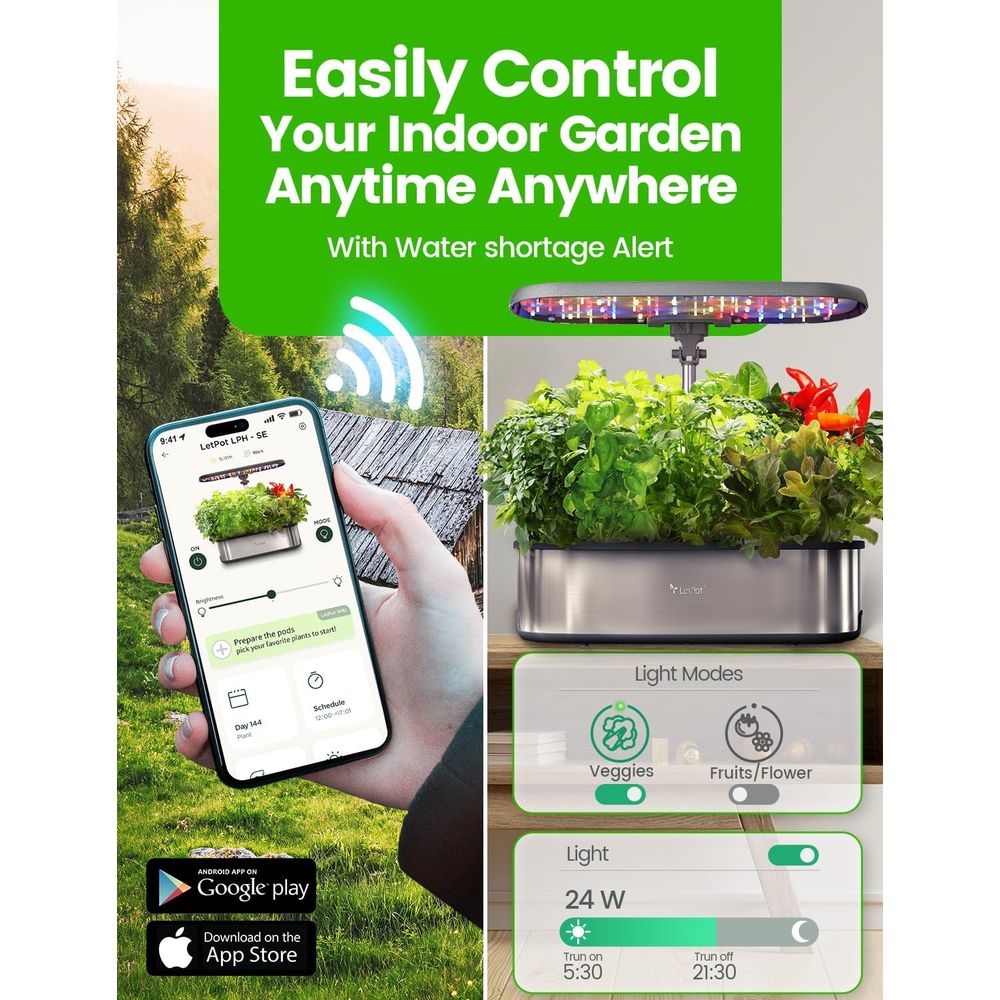 12-Pod Hydroponic Herb Garden  - Indoor Herb Garden Kit ulasan dan harga