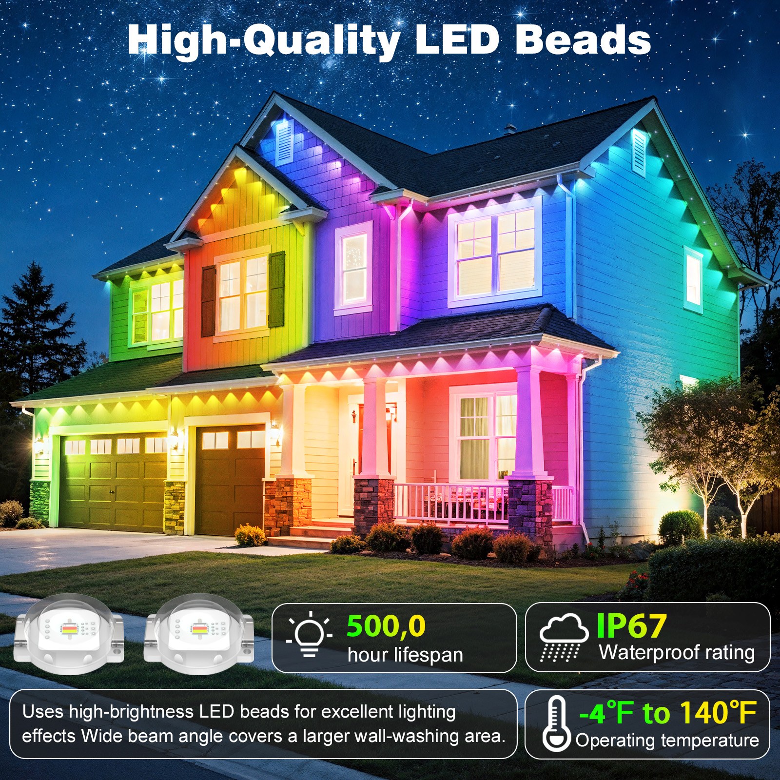 500FT Permanent Outdoor LED St - Smart Garden Led Lights ulasan dan harga