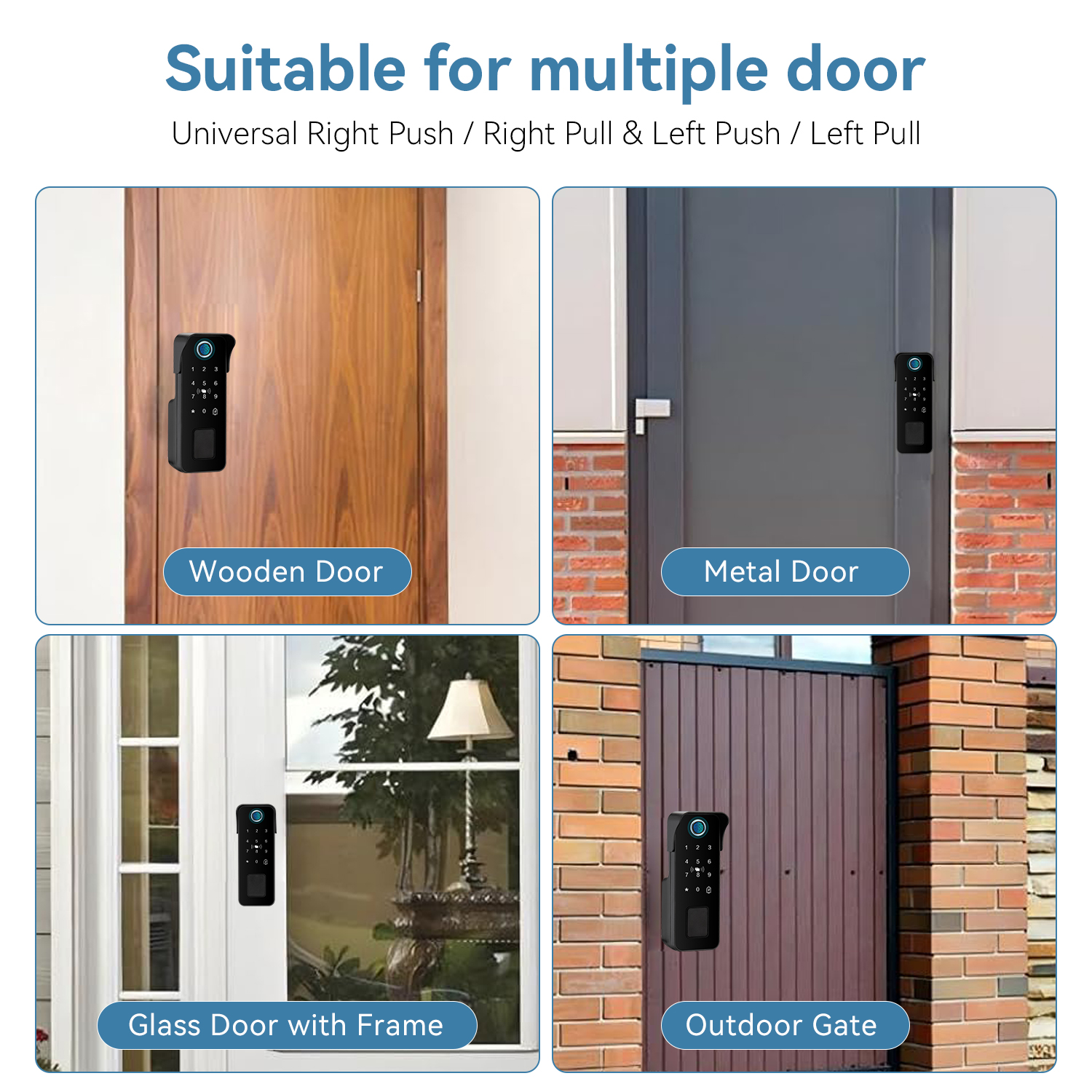 Waterproof Smart Door Lock Fin - Smart Garden Lock ulasan dan harga