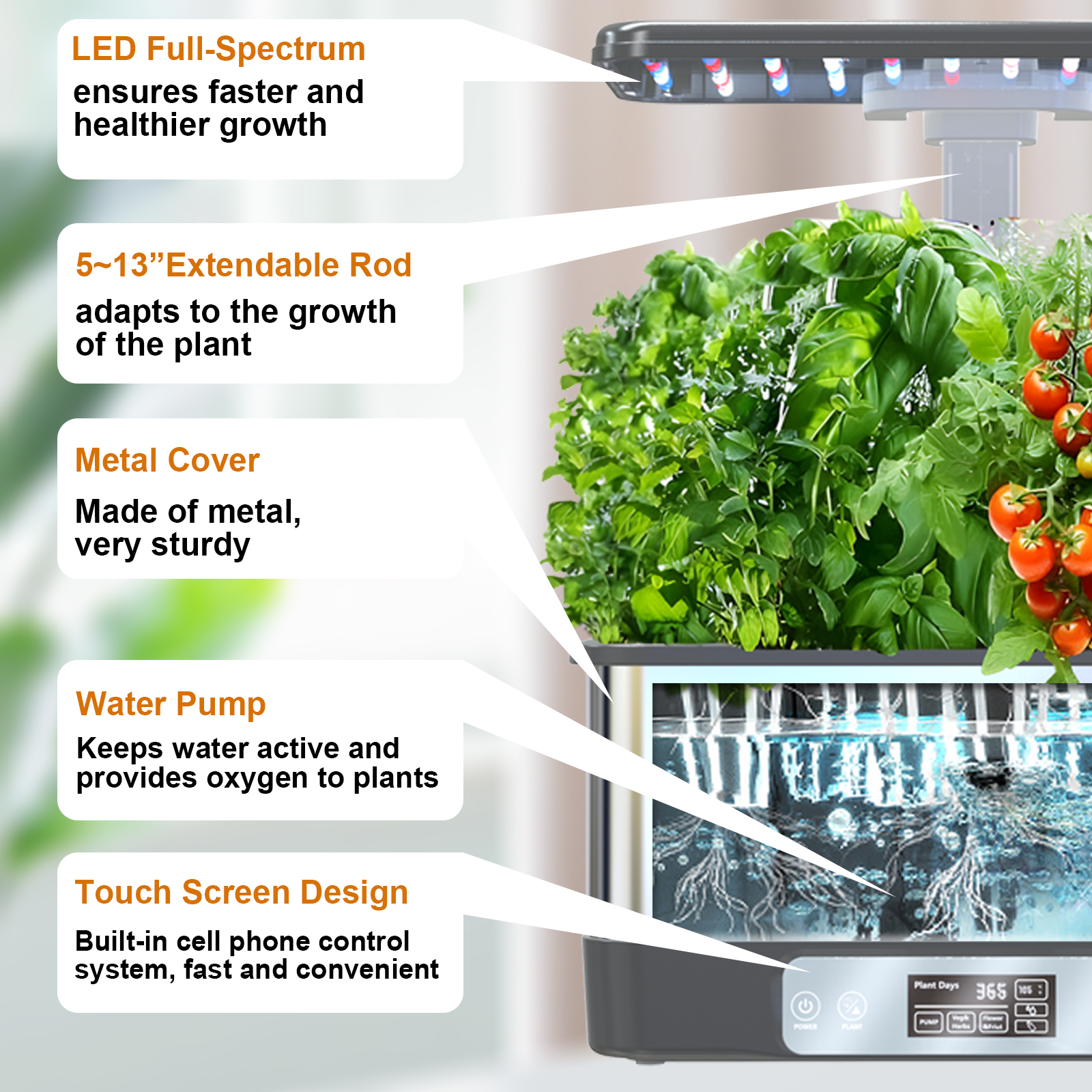 Smart Hydroponic System with L - Smart Garden Herb ulasan dan harga