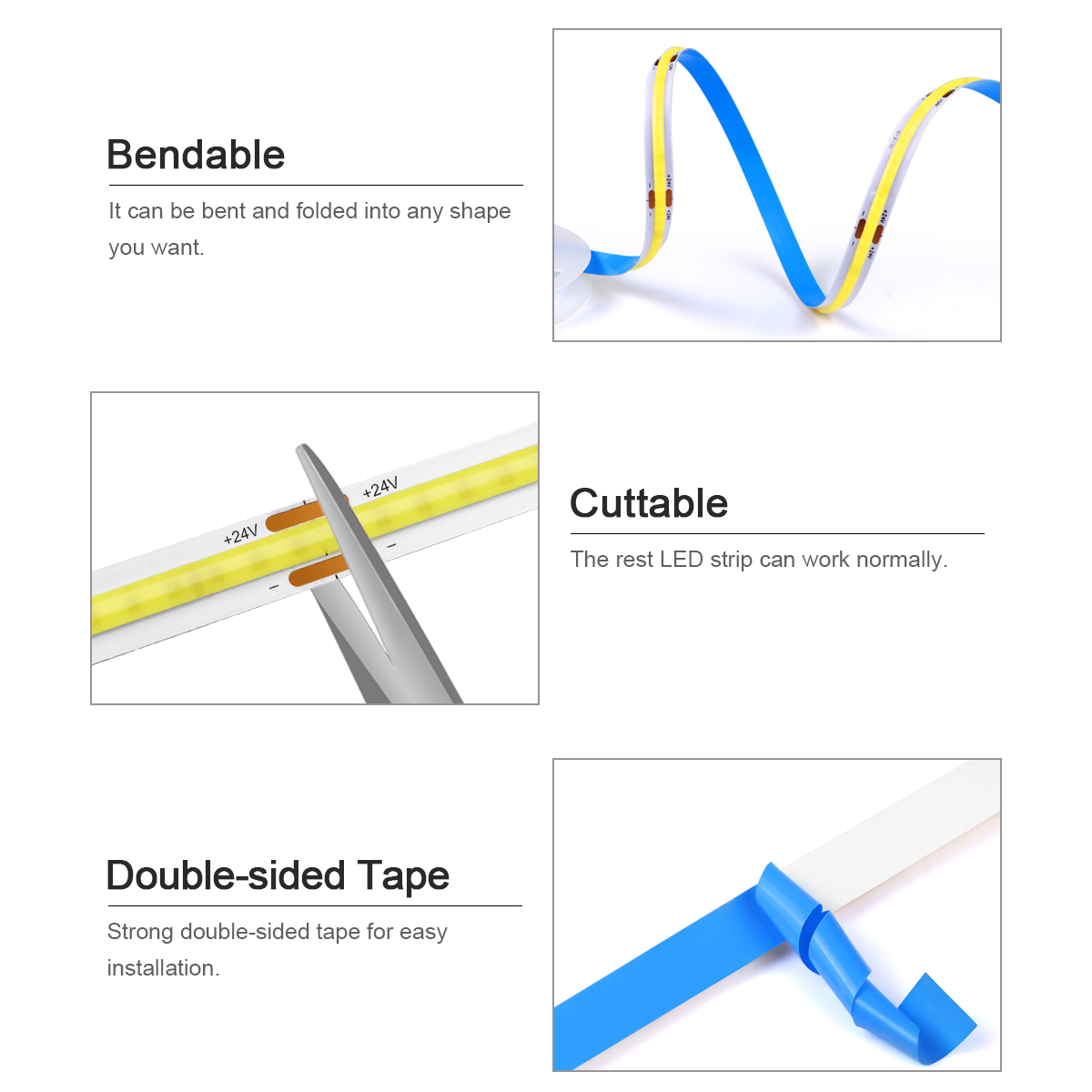 3M 5M 10M 24V COB LED Strip Li - Smart Garden Led Lights ulasan dan harga