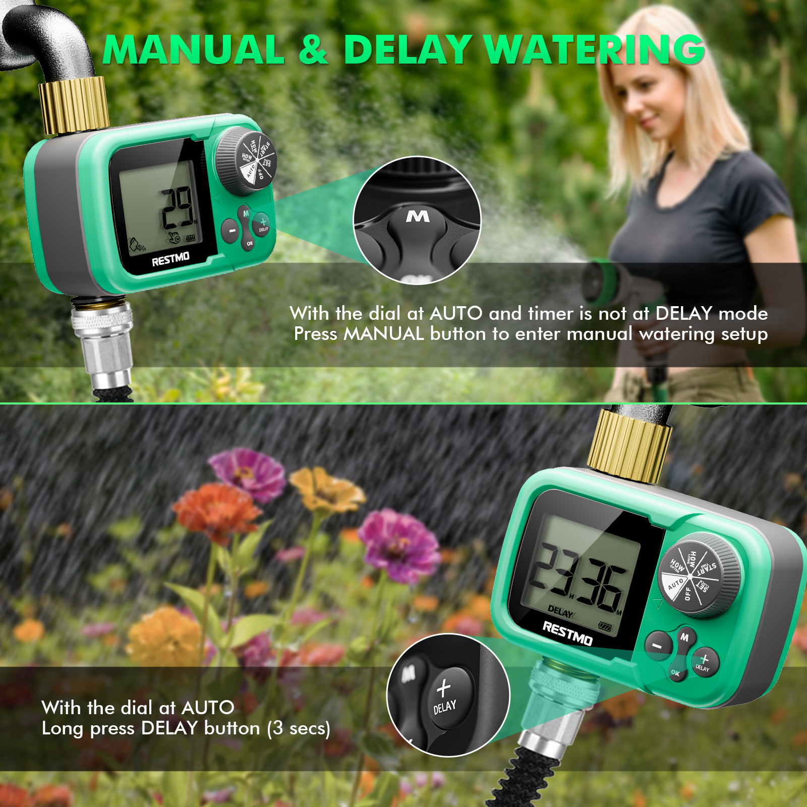 Smart Water Timer Zero Low Pre - Smart Garden Sphagnum Moss ulasan dan harga