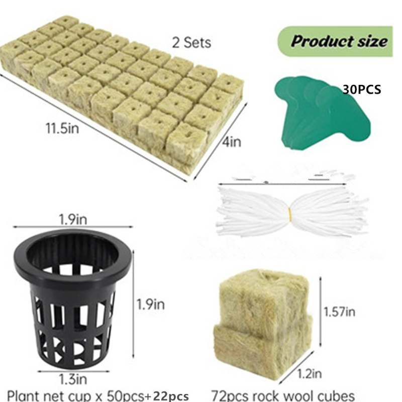 72-Pack Hydroponic Rockwool Cu - Indoor Herb Garden Kit ulasan dan harga