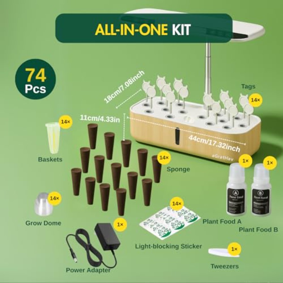 Hydroponics Growing System Kit - Indoor Herb Garden Kit ulasan dan harga