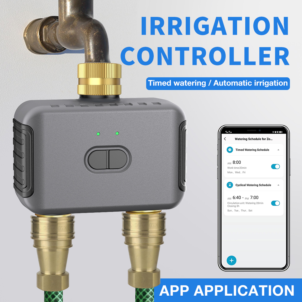 Tuya 2 Zone Watering Timer Gar - Smart Garden Lock ulasan dan harga